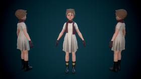 3D Stilize Kız (Game Ready)