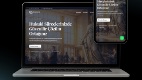 Hukuk büroları için sade ve güven veren web sitesi.
