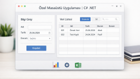 ihtiyacınıza özel masaüstü uygulamaları geliştiriyorum