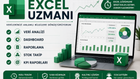 excel dosyalarınızı düzenler ve raporlarınızı hazırlarım