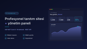 kurumsal web sitesi ve yönetim paneli yapabilirim