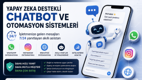 işletmenize özel yapay zeka chatbotu ve otomasyon yaparım