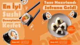 Hayali sushi markası - sosyal medya tasarım çalışması