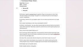 Transkripsiyon Örneği – Podcast / Röportaj