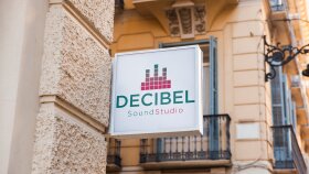 Decibel Sound Studio logo çalışması