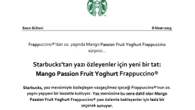 Starbucks Basın Bülteni