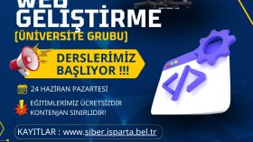 Isparta Belediyesi - Gençlik Merkezi Ders Duyurusu Tasarımı