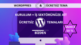 Wordpress tabanlı web sitenizi kurabilirim