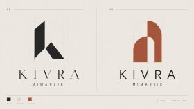 KIVRA: mimarlık stüdyosu için iki logo yönü