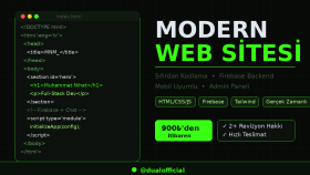 sıfırdan modern ve mobil uyumlu web sitesi kodlarım