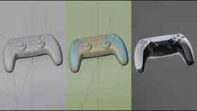 PS5 Controller 3D Ürün ve Kamera Animasyonu
