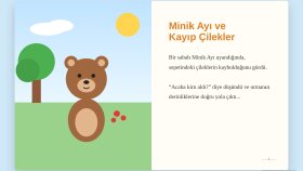 Minik Ayı Çocuk Kitabı Sayfa Tasarımı (Demo)
