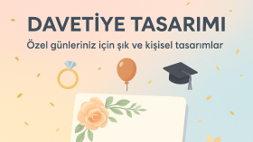 özel günleriniz için şık ve özgün davetiyeler tasarlıyorum