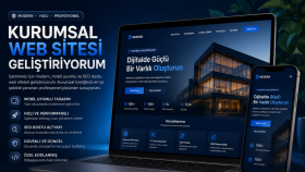 modern ve mobil uyumlu kurumsal web sitesi geliştiririm