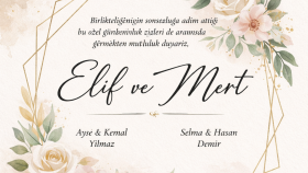 size modern ve şık davetiye hazırlayabilirim