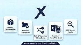 e-ticaret sitenize ürün veri girişlerini yapabilirim