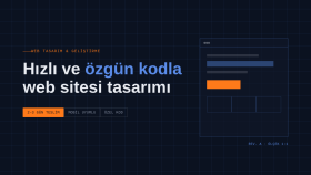 hızlı ve özgün kodla web siteleri hazırlıyorum