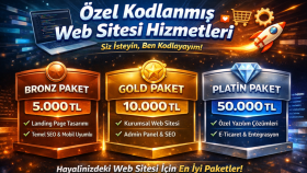 sizin için özel kodlanmış web sitesi yaparım
