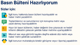 basın bülteni hazırlayabilir ve haber metni yazabilirim