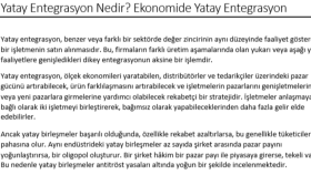 Yatay Entegrasyon Nedir? Ekonomide Yatay Entegrasyon