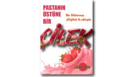 Çilek dokulu yapmış olduğum Reklam Afişi Tasarımım