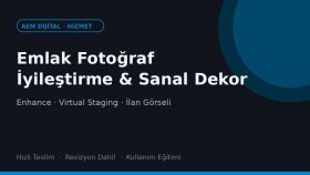 emlak fotoğraflarınızı iyileştirip sanal dekor eklerim