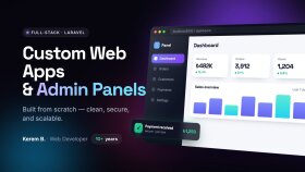 laravel ile özel web uygulaması ve yönetim paneli yaparım
