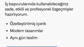 cv hazırlarım
