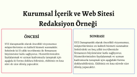 Kurumsal İçerik ve Web Sitesi Redaksiyonu