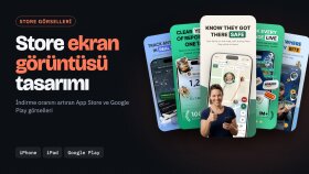 App Store ve Google Play için ekran görüntüsü tasarlarım