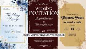özgün ve profesyonel davetiye tasarımları yapıyorum