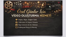 özel günleriniz için video editleyip 0'dan oluşturabilirim