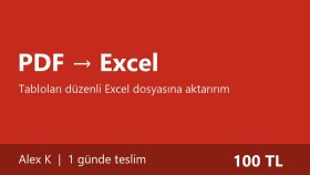 pdf tablolarınızı excel'e aktarırım