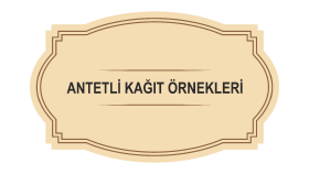 Antetli Kağıt Örnekleri
