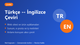 Türkçe ve İngilizce arasında çeviri yaparım