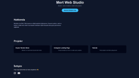 Temiz ve modern HTML/CSS web sitesi. Mobil uyumlu, hizmetler
