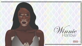 Winnie Harlow vektörel portre çalışması