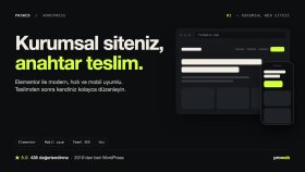 Elementor ile modern ve hızlı kurumsal web sitenizi kurarım