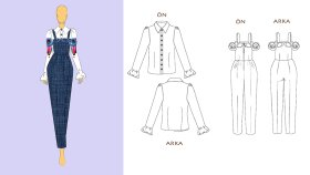 Tasarımcı- Moda teknik çizim