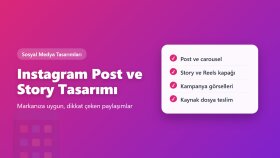 Instagram için post ve story tasarımı yaparım