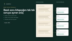 Basılı soru kitapçığını tek tek soruya ayıran araç