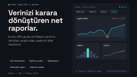 verilerini analiz edip otomatik raporlara dönüştürürüm