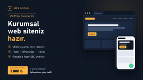 WordPress ile mobil uyumlu kurumsal web sitenizi kurarım