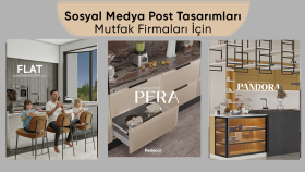 Sosyal medya post tasarımları mutfak firmaları için.