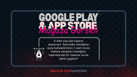 Google Play ve App Store için mağaza görselleri tasarlarım