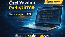 işletmen için modern ve hızlı özel yazılım geliştiririm
