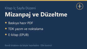 kitabınızın iç sayfa düzenini yapar, baskıya hazırlarım