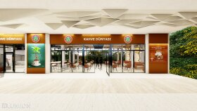 3D kahve dünyası tasarımı
