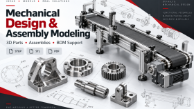 SolidWorks ile makine tasarımı ve montajı yaparım