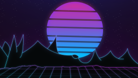 2D Game Retro Moon Background Art
